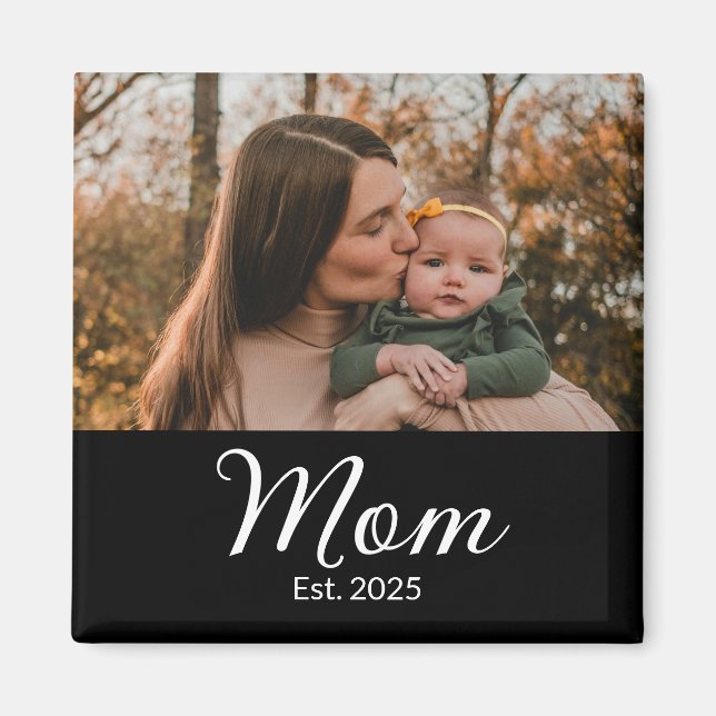 Mamma Upprättade Foto Mors Dag Magnet (Framsidan)