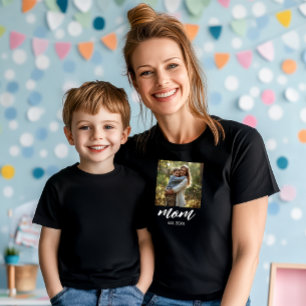 Mamma Upprättade Foto Mors Dag T Shirt