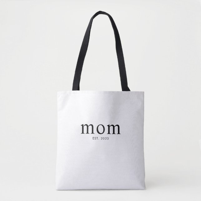 Mamma Upprättade Ny Mamma Gåva Tygkasse (Framsida)
