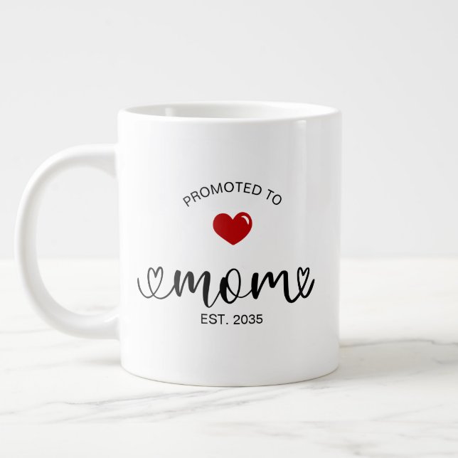 Mamma Upprättade Ny Mamma Present Jumbo Mugg (Vänster)