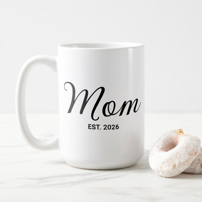 Mamma Upprättade Ny Mamma Present Kaffemugg (Med munk)