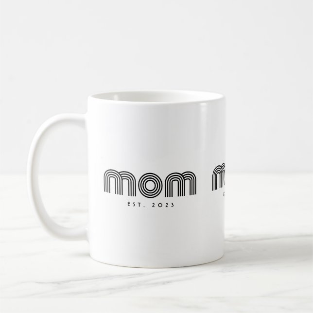 Mamma Upprättade Ny Mamma Present Kaffemugg (Vänster)