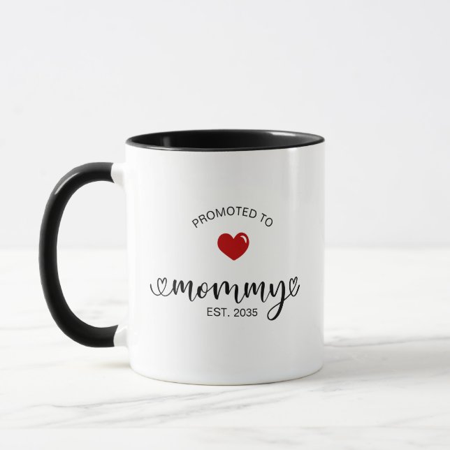 Mamma Upprättade Ny Mamma Present Mugg (Vänster)