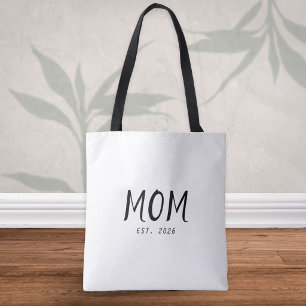 Mamma Upprättade Ny Mamma Present Tygkasse
