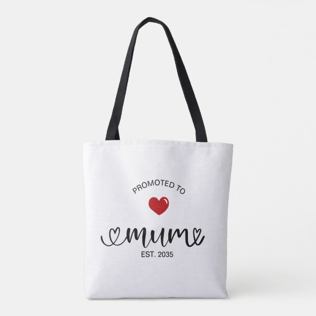 Mamma Upprättade Ny Mamma Tygkasse (Baksida)