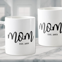 Mamma Upprättade Svart Manus Morsdag