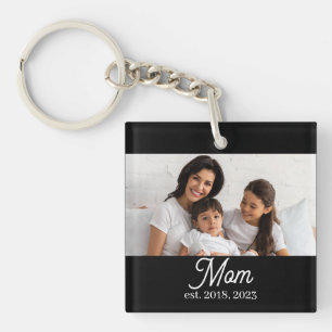 Mamma Upprättade Svart Vitt Skript Foto