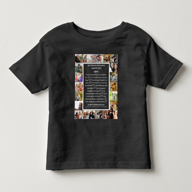 Mamma uppskattning | Mors dag 22 Fotokollage T Shirt (Framsida)