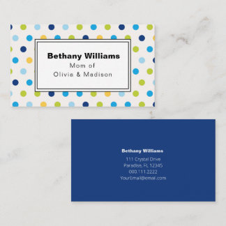 Mamma-uppspelningsdatum - Telefonkort med enkel bl Visitkort