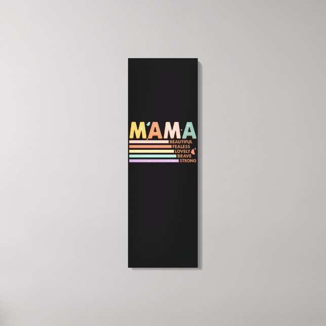 Mamma Vackert, strålande Modigt starkt Canvastryck (Framsida)