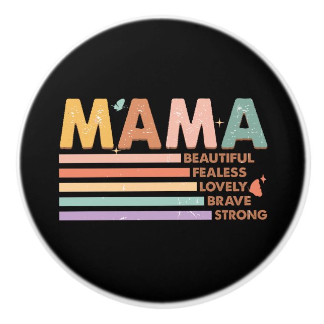 Mamma Vackert, strålande Modigt starkt Knopp (Framsidan)