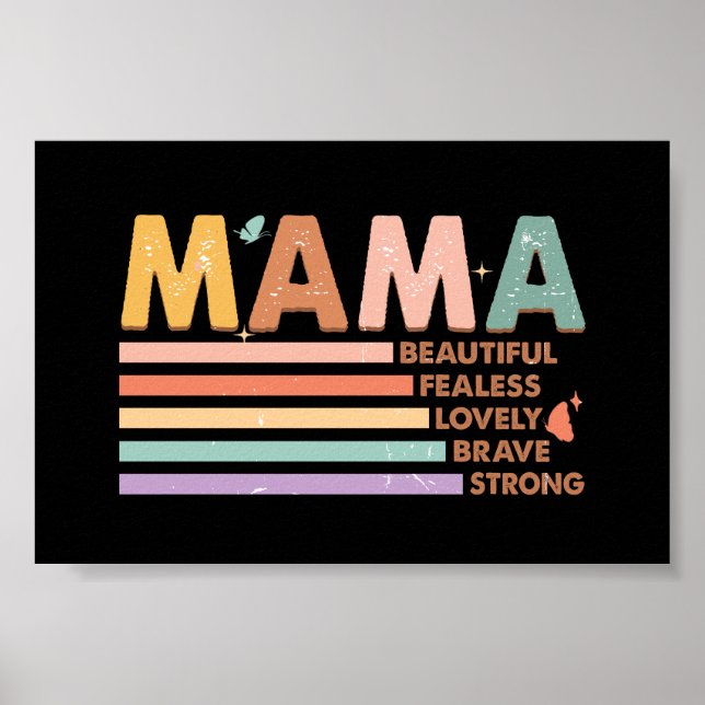 Mamma Vackert, strålande Modigt starkt Poster (Framsidan)