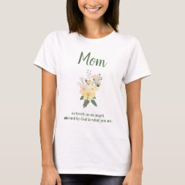 Mamma vackra citattecken, blommigt t shirt