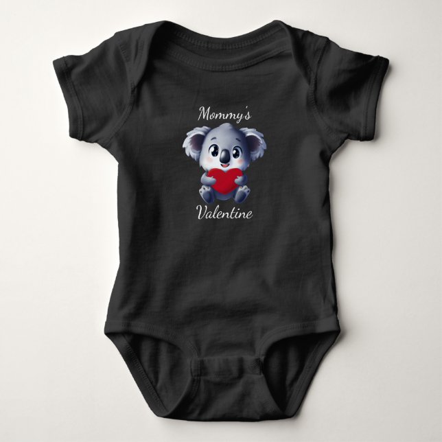 Mamma Valentine Koala Baby Bodydräkt T Shirt (Framsida)