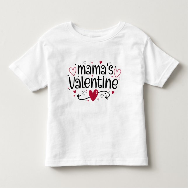 Mamma Valentine Söta hjärtan T Shirt (Framsida)