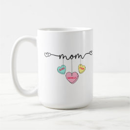Mamma Valentiness Kids Namn Convo Hearts Kaffemugg