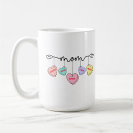 Mamma Valentiness Kids Namn Convo Hearts Kaffemugg