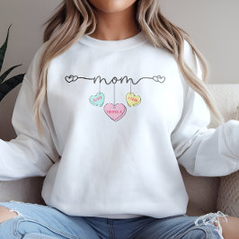 Mamma Valentiness Kids Namn Convo Hearts T Shirt