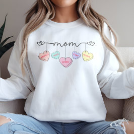 Mamma Valentiness Kids Namn Convo Hearts T Shirt
