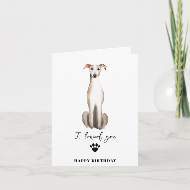 Mamma Valp Husdjur Fot Greyhound Hund Födelsedag Kort (Framsida)