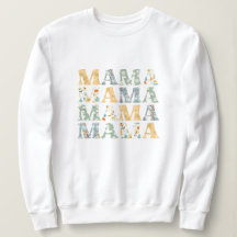 Mamma Vår Blommigt Pullover Sweatshirt för Mamma