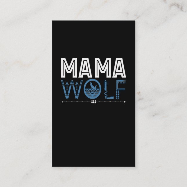 Mamma Varg Native American Art Mor Visitkort (Framsida)