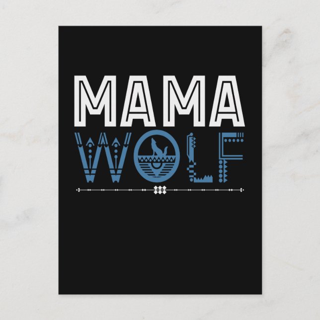 Mamma Varg Native American konst Mor Vykort (Framsida)