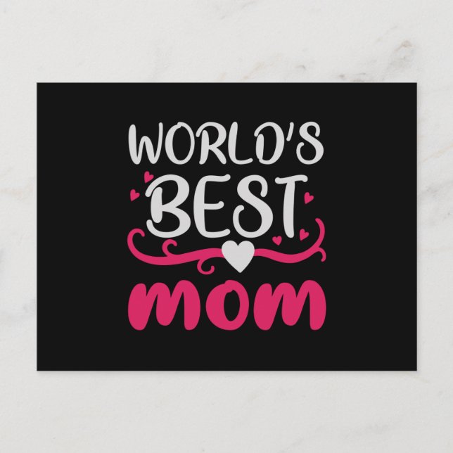 Mamma - Världens Bästa Mamma Vykort (Framsida)