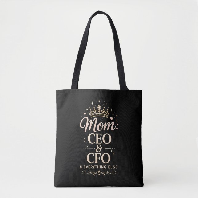 Mamma VD & CFO Tröja – Roligt Mors Dag Present för Tygkasse (Framsida)