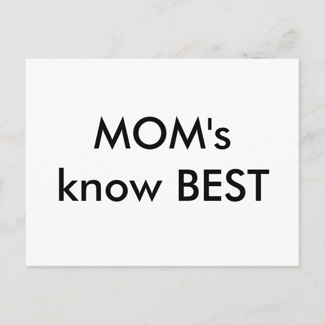 Mamma vet BEST Vykort (Framsida)