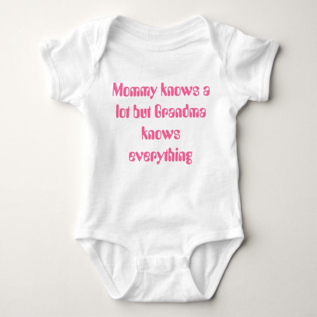 Mamma vet grädde... baby kroppsdräkt. t shirt (Framsida)