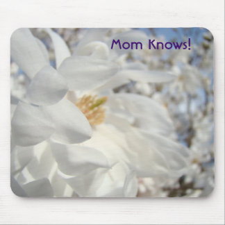 Mamma vet! musmattor Vit Magnolia Blommor