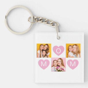 Mamma Vi älskar Dig Barnens Namn Foto Collage Hjär