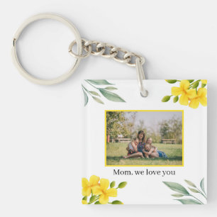 Mamma Vi älskar dig Gula blommiga Foto