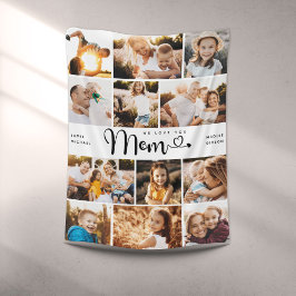 Mamma Vi Kärlek du lyssnar på Modern Photo Collage Fleecefilt