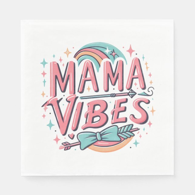 Mamma Vibes Pappersservett (Framsidan)