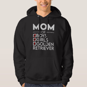 Mamma vid 2 pojkar 2 flickor, gyllene ridare hoodie