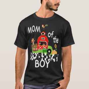 Mamma vid Birthday Boy Barnyard Boskap Trac T Shirt