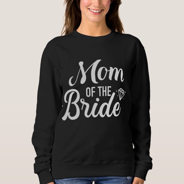 Mamma vid briden bröllop t shirt (Framsida)