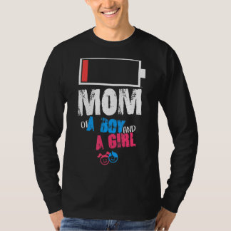 Mamma vid födelsedag i Mammor Fars dag T Shirt