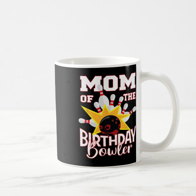 Mamma vid födelsedagen Bowlareare Kid Bowling Part Kaffemugg (Höger)