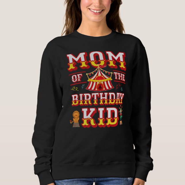 Mamma vid födelsedagen Kid Ringmaster Mamma D T Shirt (Framsida)