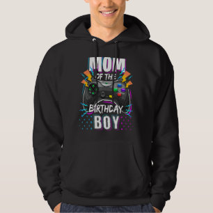 Mamma vid födelsedagsjejsaren Matching Video Gamer Hoodie