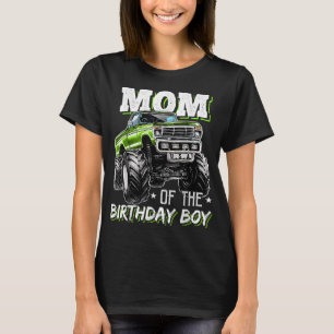 Mamma vid födelsedagspojken Monster Lastbil födels T Shirt