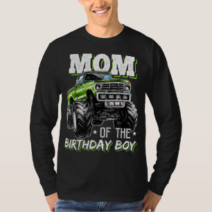 Mamma vid födelsedagspojken Monster Lastbil födels T Shirt