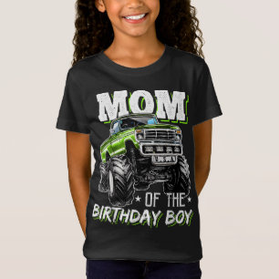 Mamma vid födelsedagspojken Monster Lastbil födels T Shirt