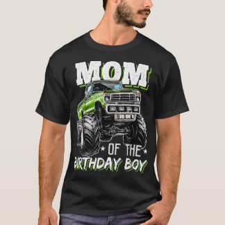 Mamma vid födelsedagspojken Monster Lastbil födels T Shirt