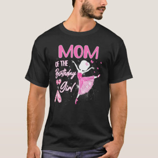 Mamma vid födelsedagstjuren Ballerina Ballet Dance T Shirt