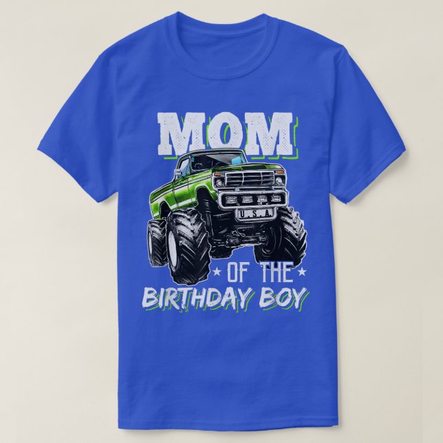 Mamma vid födelsedagstorgonster Lastbil födelsedag T Shirt (Design framsida)