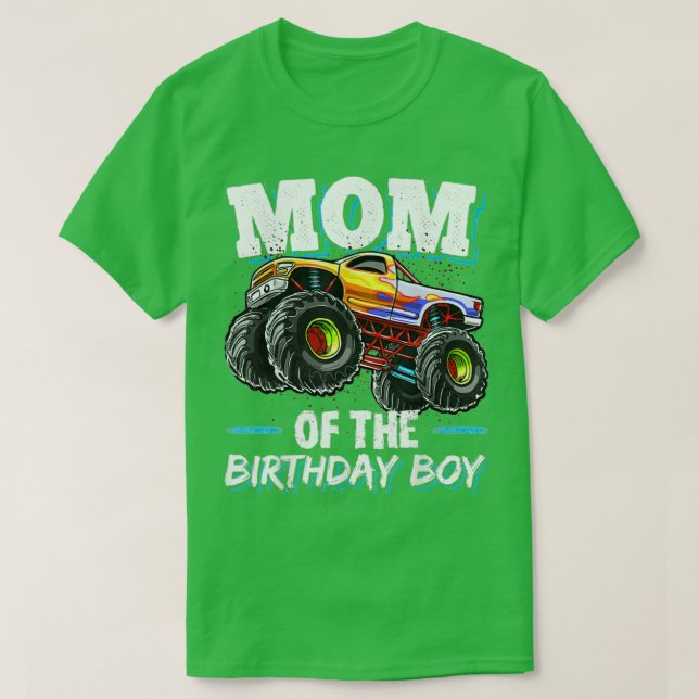 Mamma vid födelsedagstorgonster Lastbil födelsedag T Shirt (Design framsida)